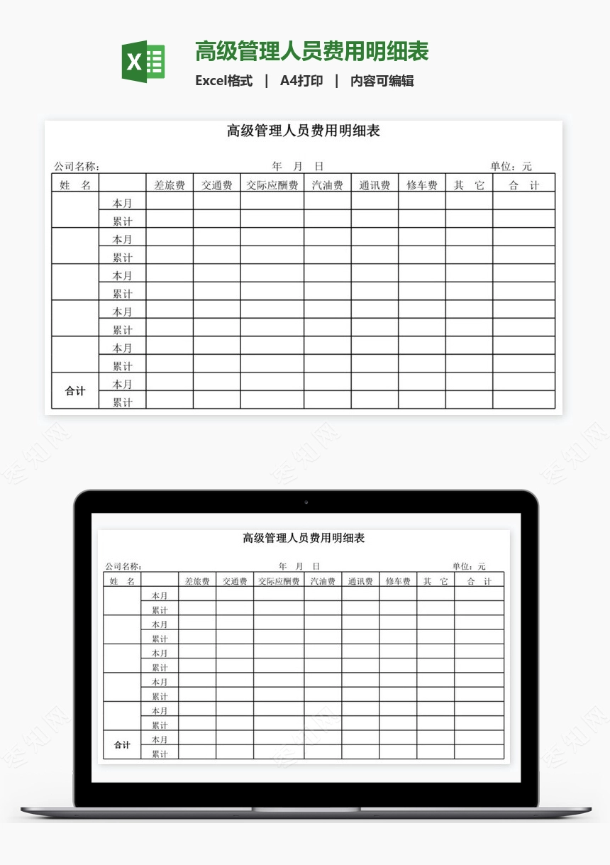 高级管理人员费用明细表