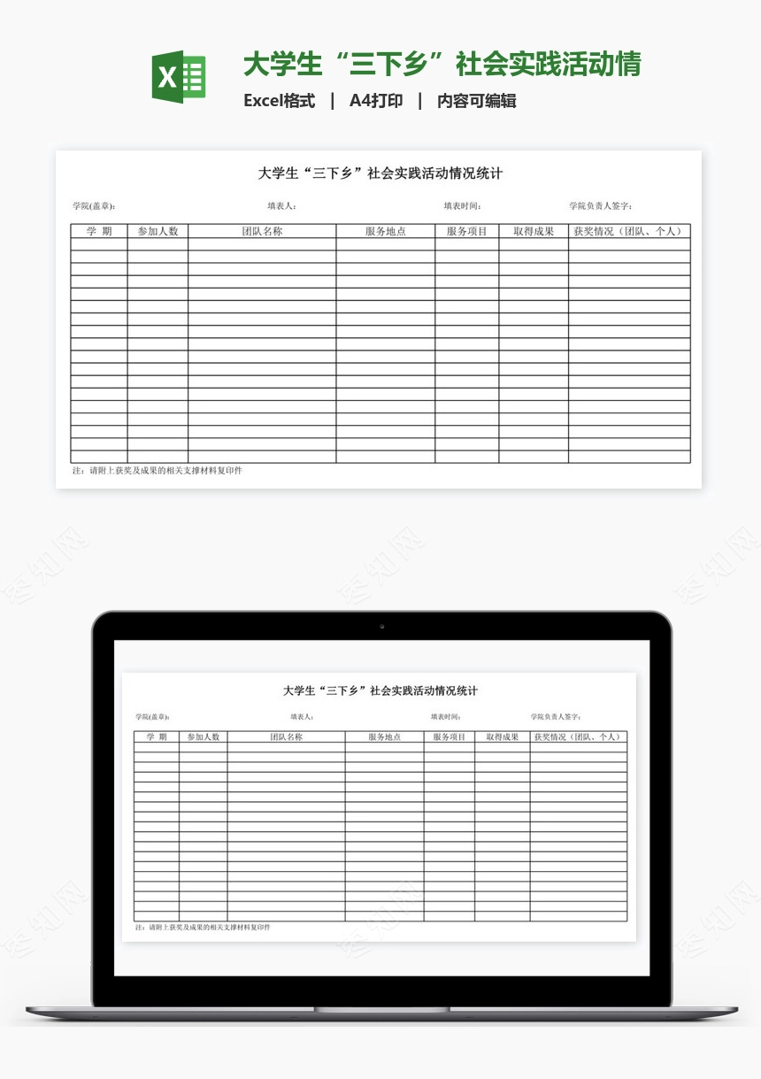 大学生“三下乡”社会实践活动情况统计