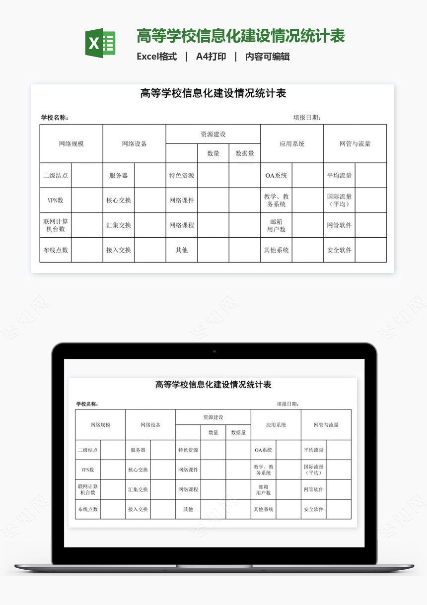 高等学校信息化建设情况统计表