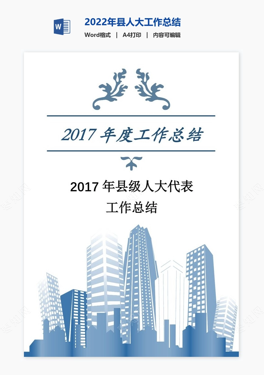 2022年县人大工作总结